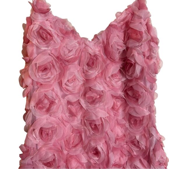 Lulus Flowering Favorite Pink 3D Floral Applique Bodycon Midi Dress Size Small - Picture 4 of 16